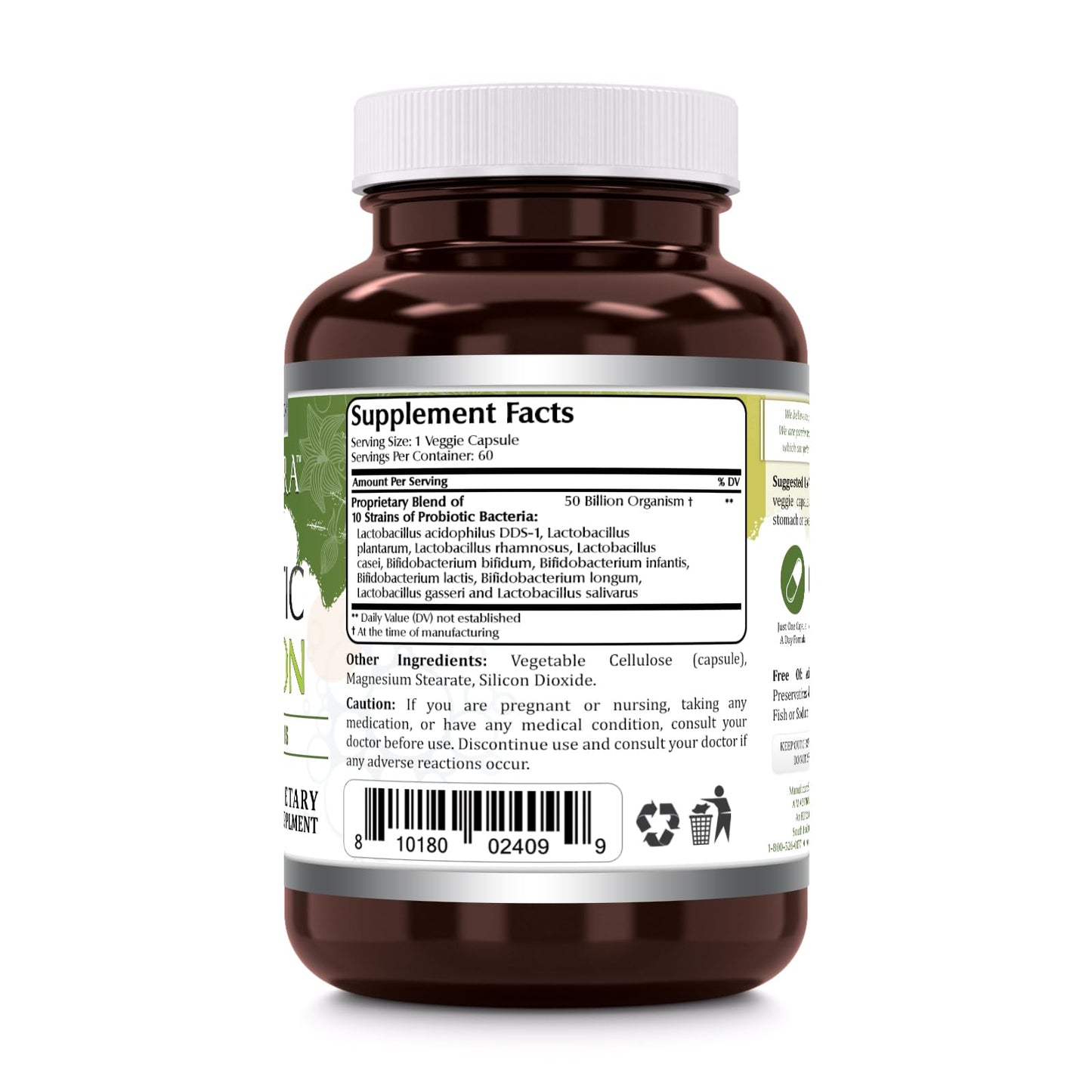 Amazing Nutrition Amazing Flora Probiotic 50 Billion with 10 Probiotics Strains Supplement Capsule 1