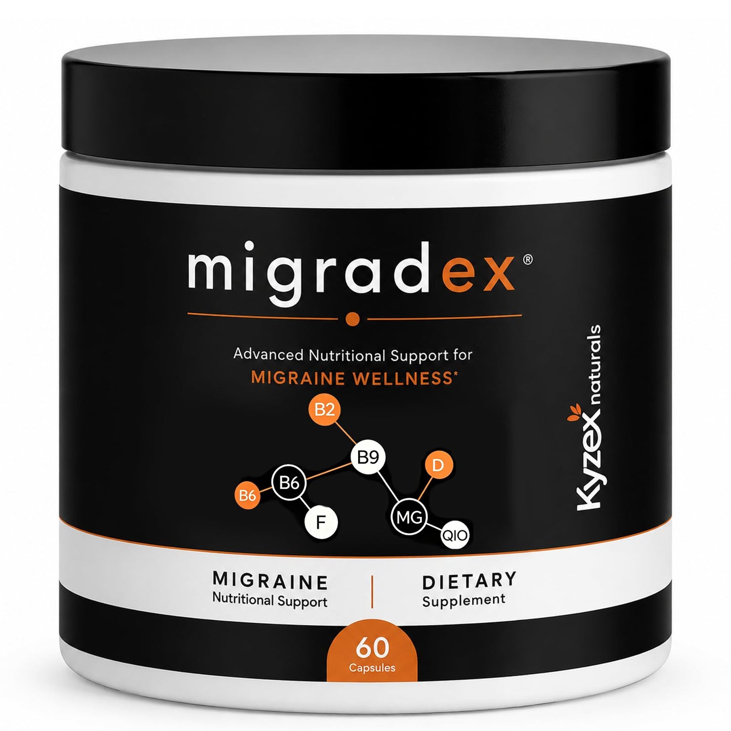 VOKIMAX Kyzex Migradex - 9 in 1 Migraine Supplement Capsule 1 Count