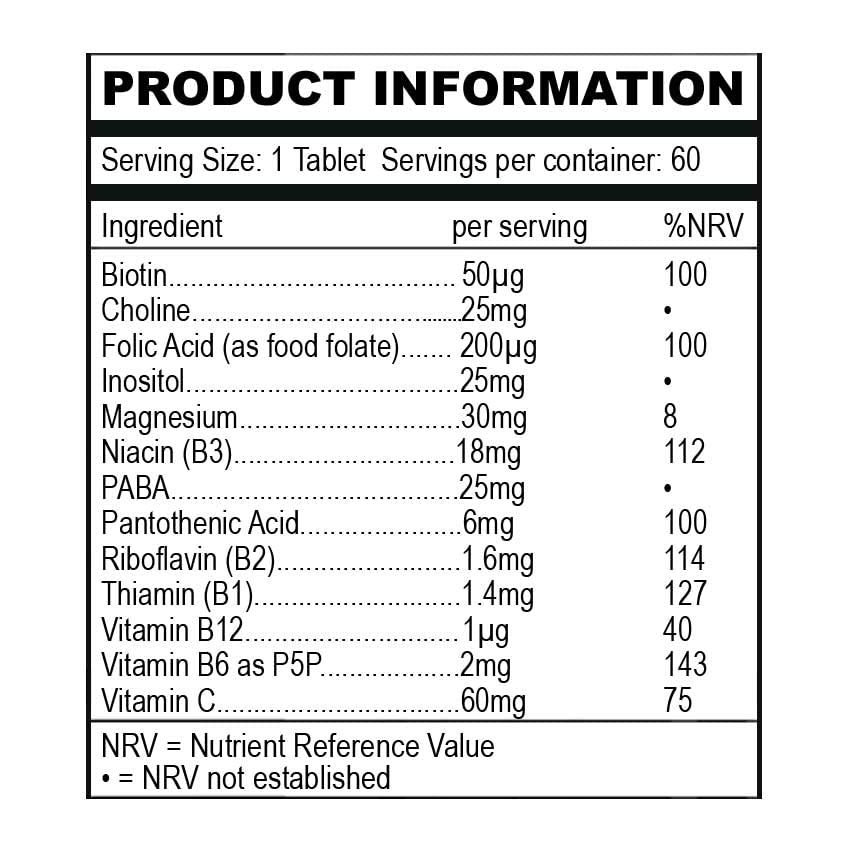 Ancient Purity Vitamin B Complex 60 Tablets