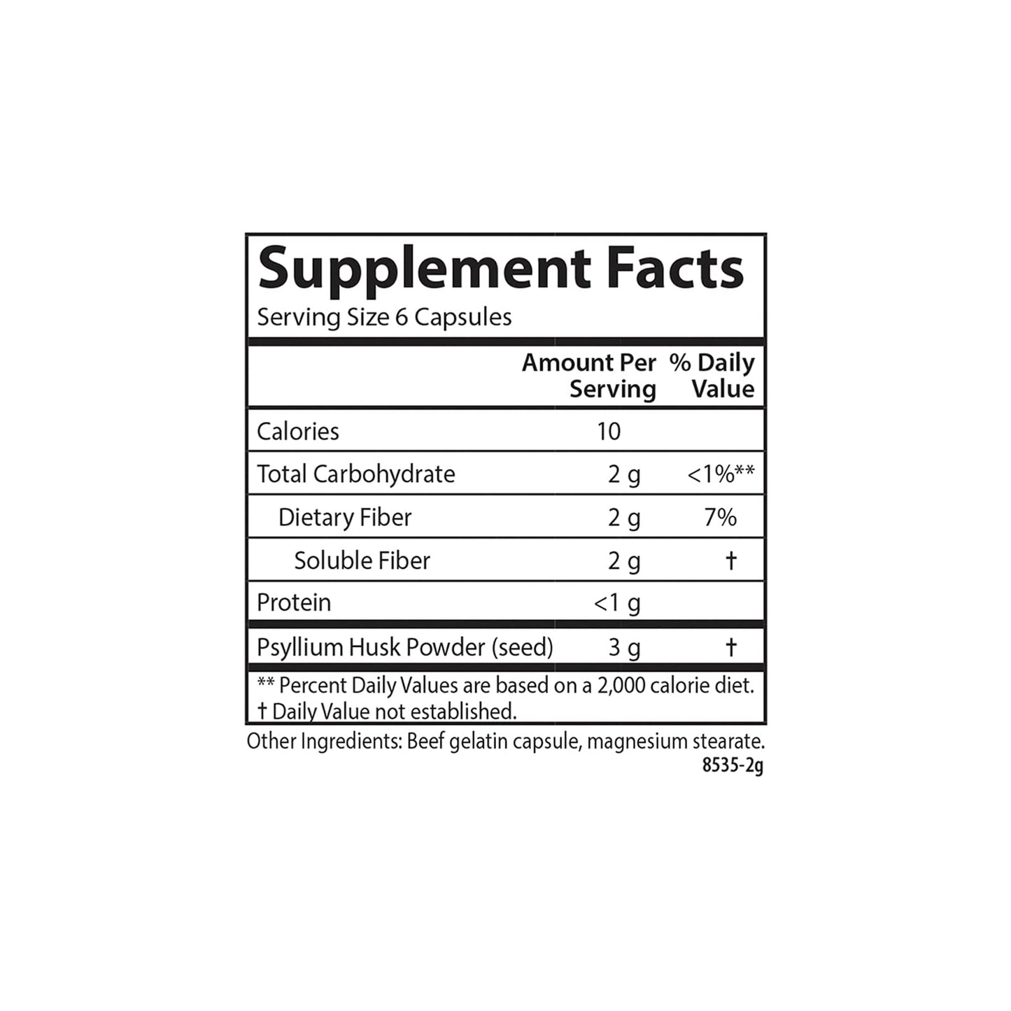 Carlson Hi-Fiber Psyllium Husk Capsules, 300 Capsules