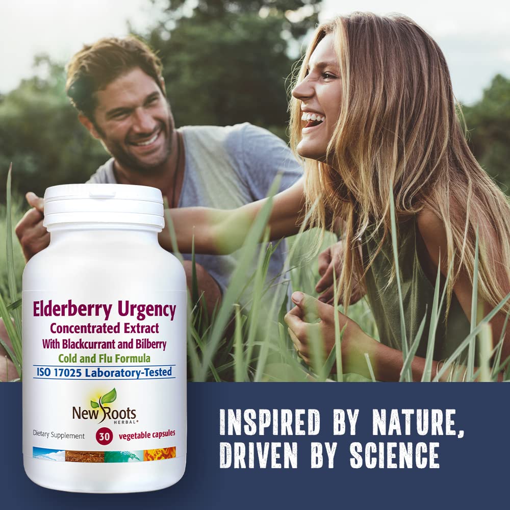 New Roots Herbal Elderberry Supplement Capsule 30 Veg Caps