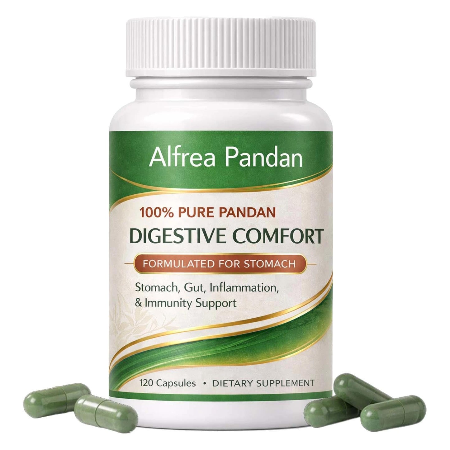 Oxloza Alfrea Pandan Digestive Comfort Supplement, 120 Capsules