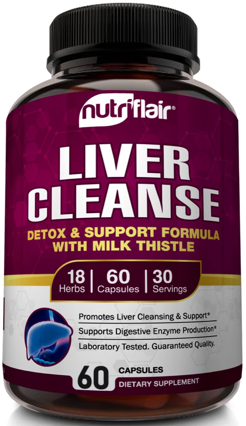 NutriFlair Liver Cleanse Detox & Repair Supplement Capsule, 60 Count