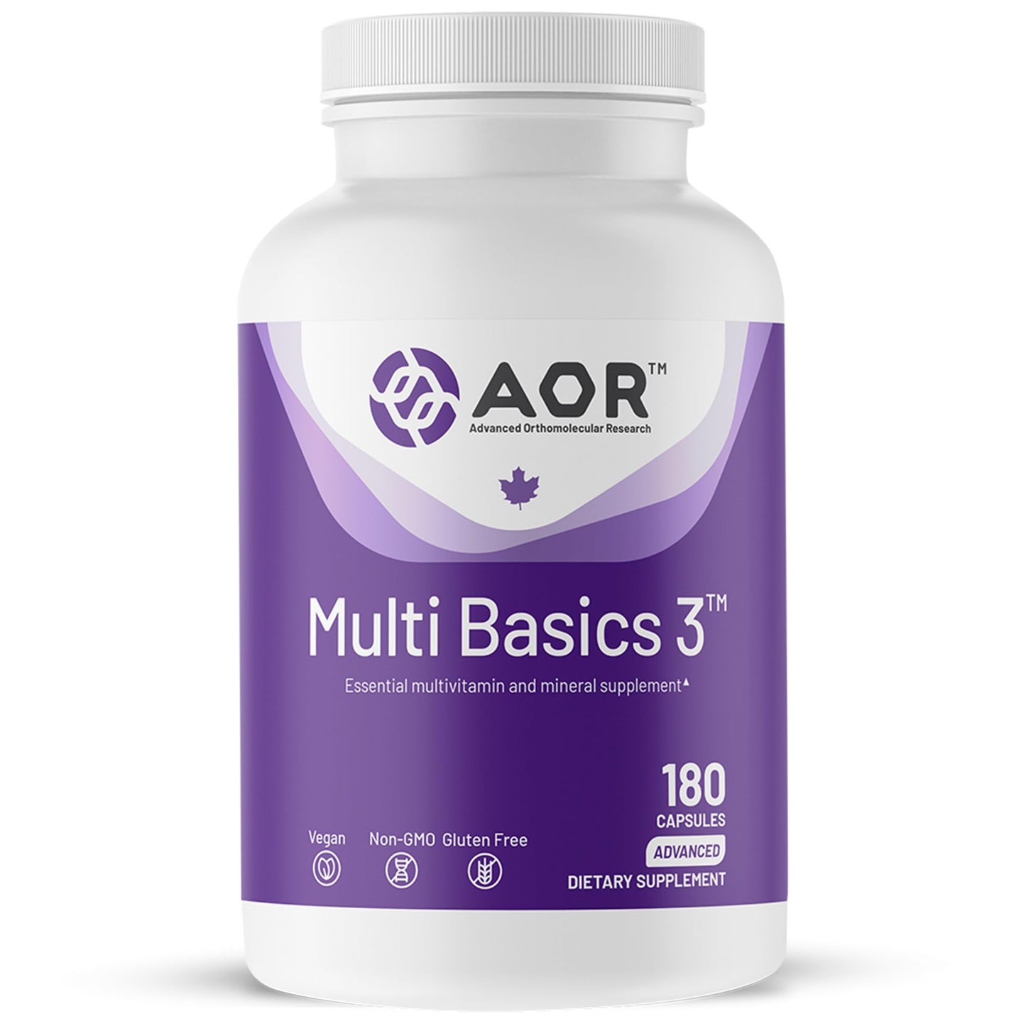AOR Multi Basics 3 Vegan Capsules, 180 Count