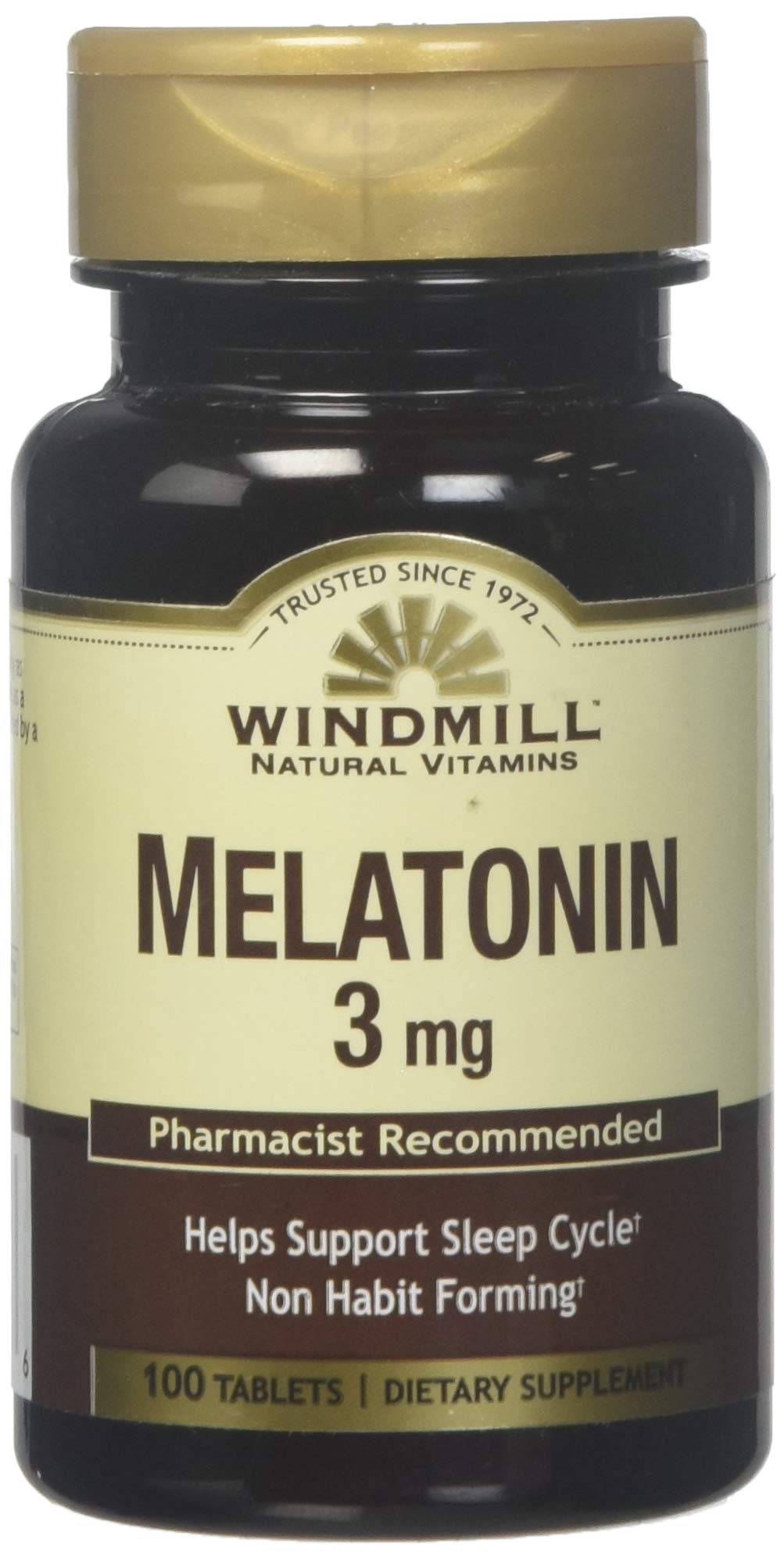 Windmill Melatonin 3 mg Tablets, 100 Tablets