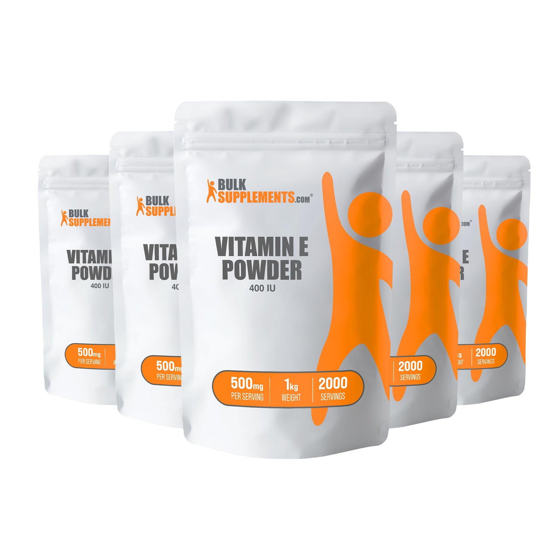 BulkSupplements Vitamin E 400 IU Powder - D-Alpha Tocopherol, Gluten Free, 176.19 oz Total (Pack of 5)