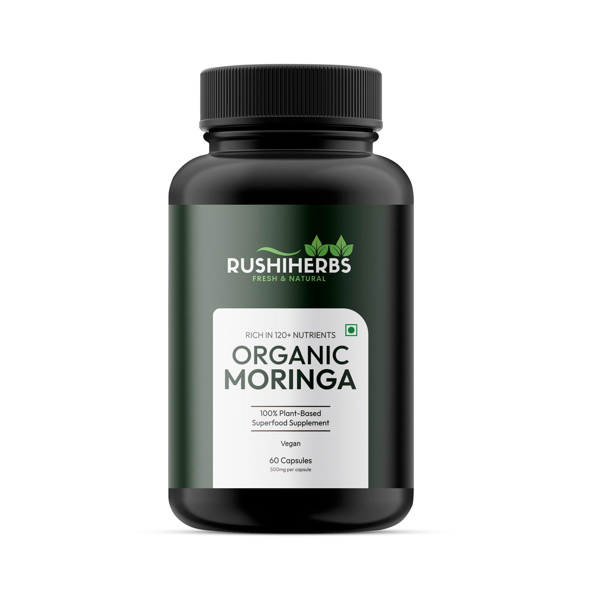 RUSHIHERBS Moringa Leaf Powder Capsules 1 Count