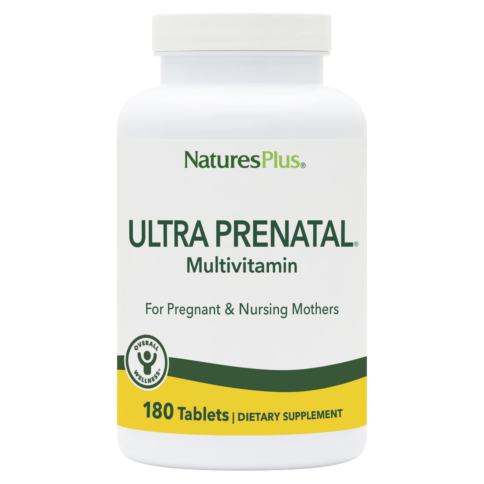 NaturesPlus Ultra Prenatal Multivitamin Tablets, 180 Vegetarian Tablets