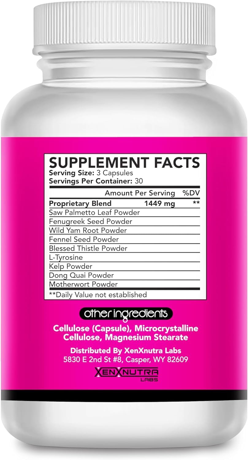 XENXNUTRA LABS Curvy Girl Female Weight Gain Pills Top and Bottom Enhancement for Women, 90 Capsules