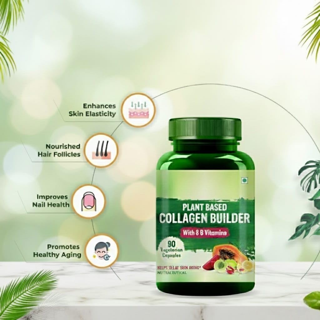 Generic Plant Based Collagen Builder with 8 B Vitamins for Hair and Skin Capsules 90