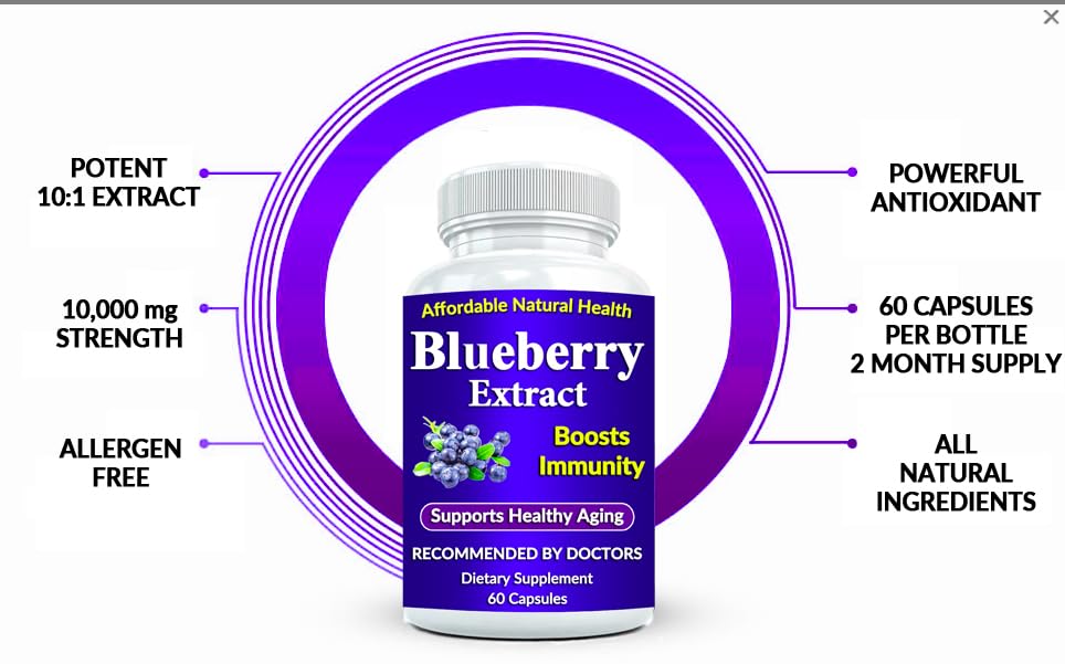 Heaven's Gate Blueberry 10:1 Extract Capsule, 8 Capsules