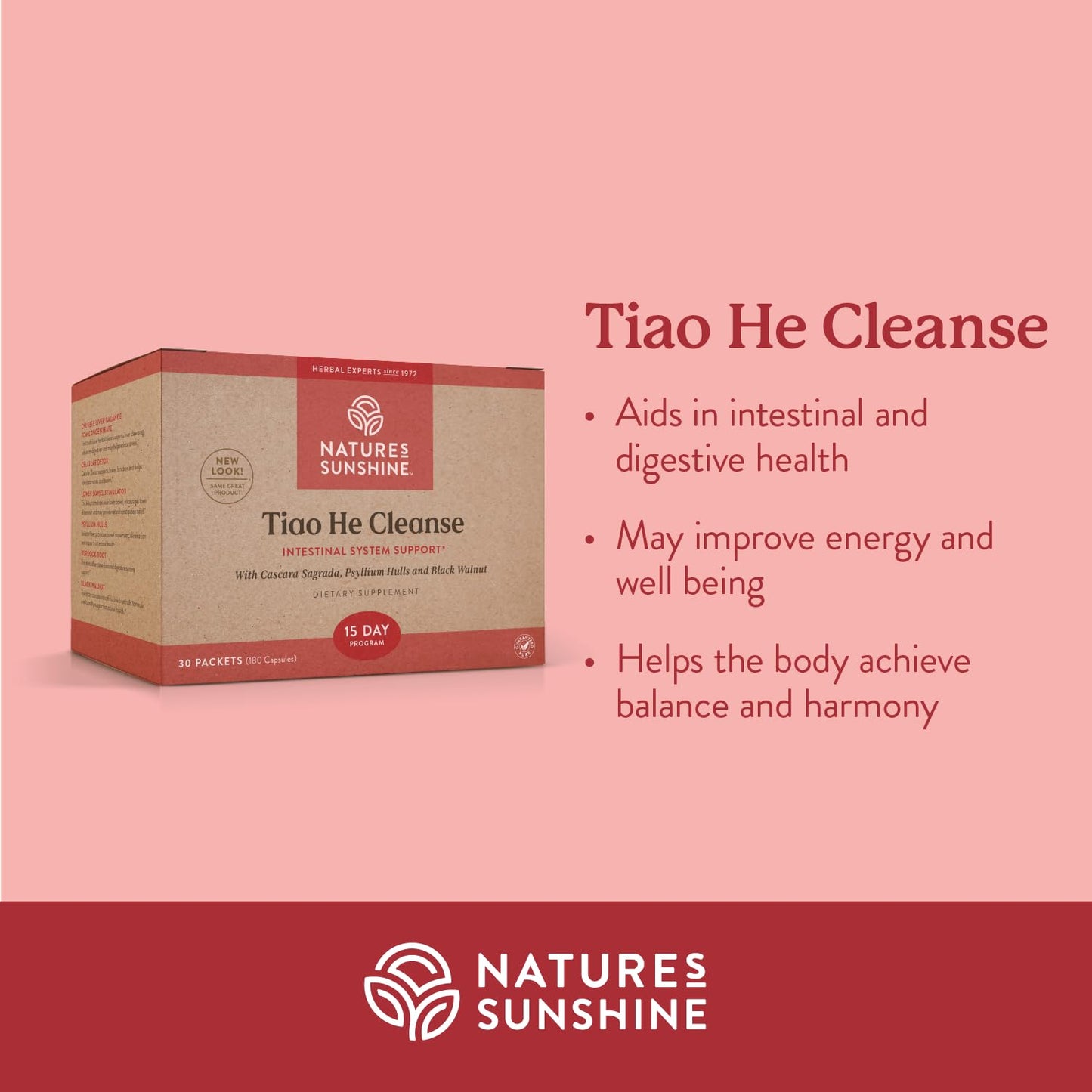 Nature's Sunshine Tiao He Herbal Cleanse 30 Capsules