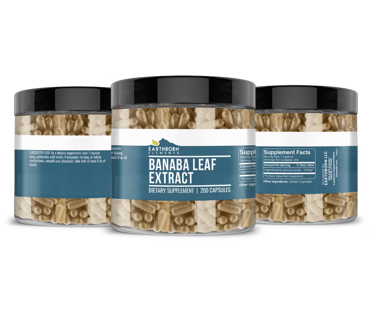 Earthborn Elements Banaba Leaf Extract Capsules, 200 Count
