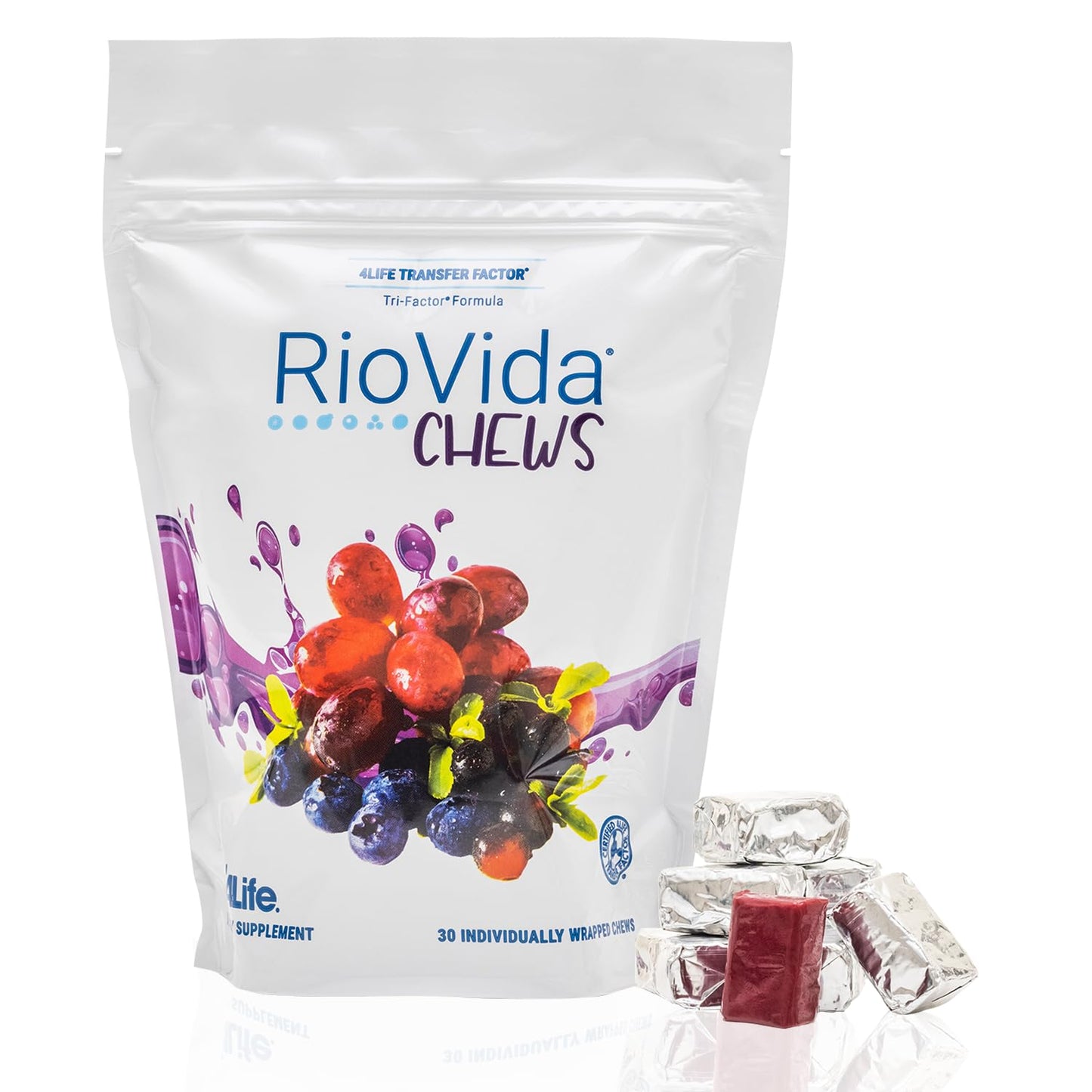 4Life RioVida Chews Berry Immune Support with Vitamin C Chewable, 30 Count