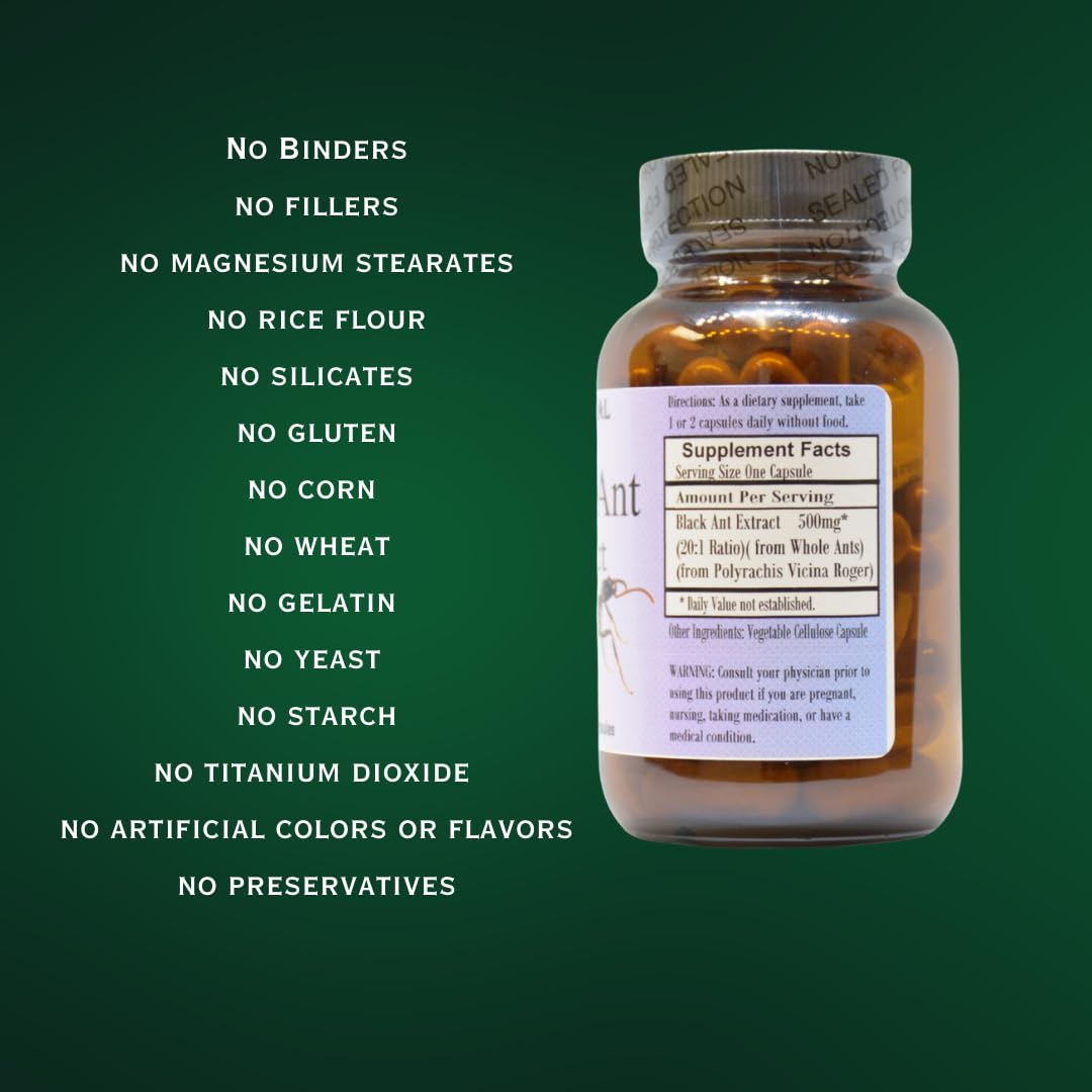 Barlowe's Herbal Elixirs Mountain Ant Extract 20:1 Extract 500 mg Capsule, 60 Count