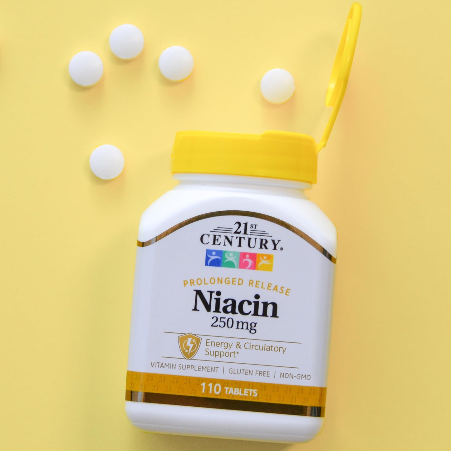 21st Century Niacin 250 mg Tablets, 220 Count