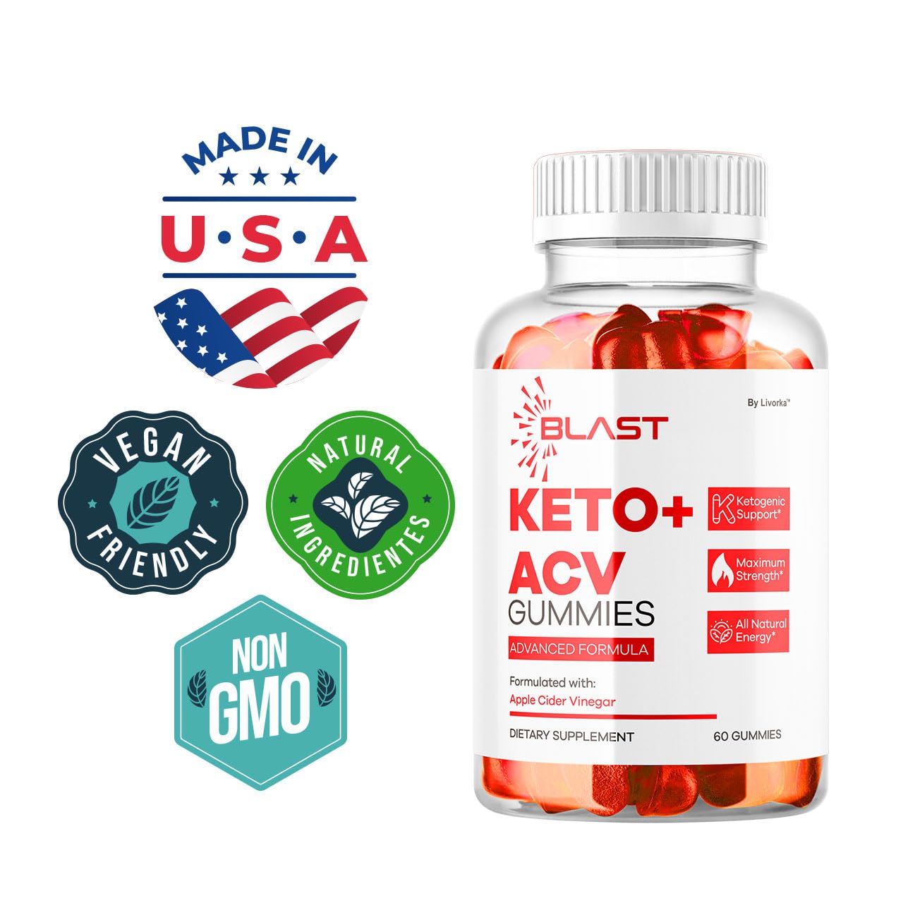 LIVORKA Blast Keto ACV Gummies 120 Count