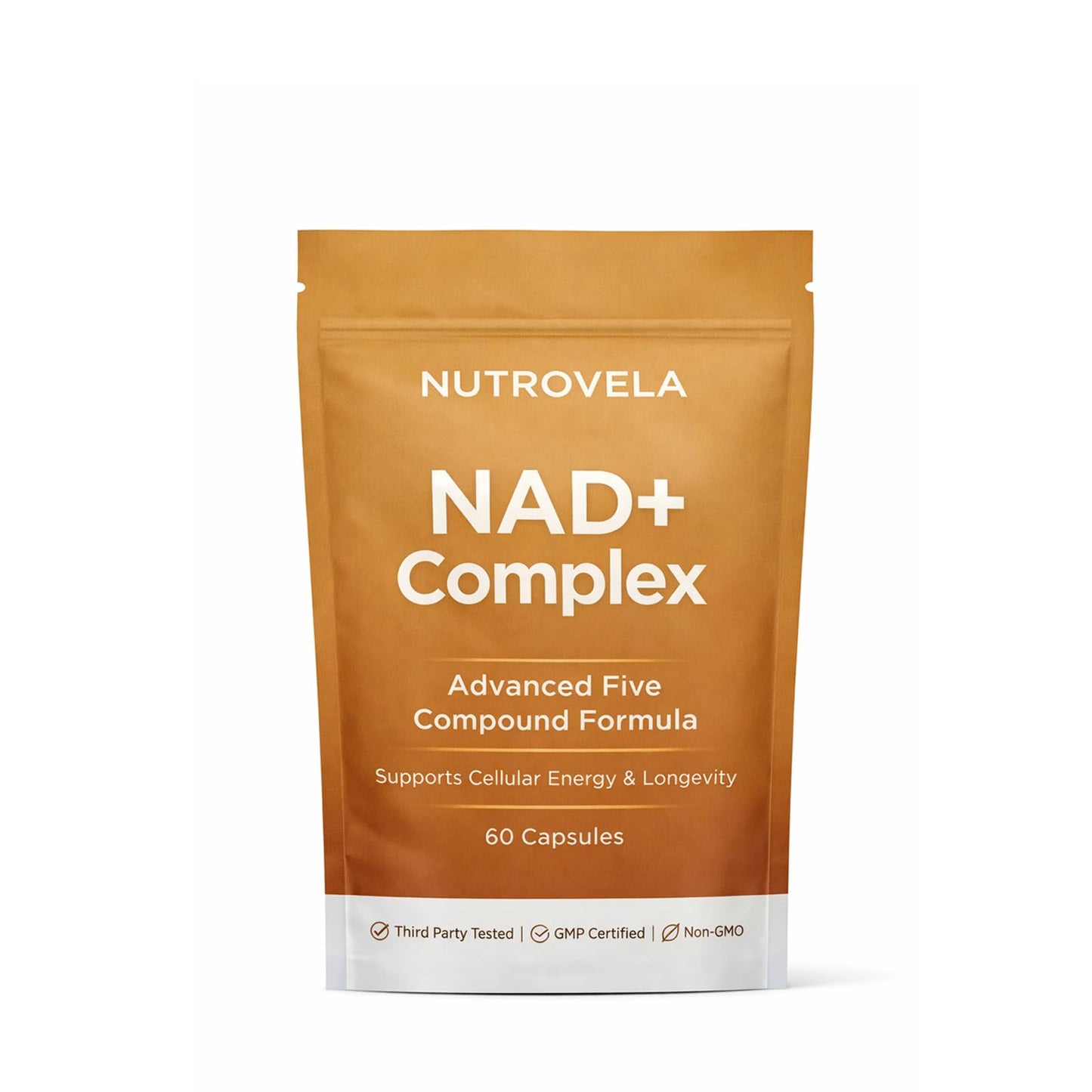 Saphily NUTROVELA NAD+ Complex Capsules, Cellular Energy Support, 60 Capsules