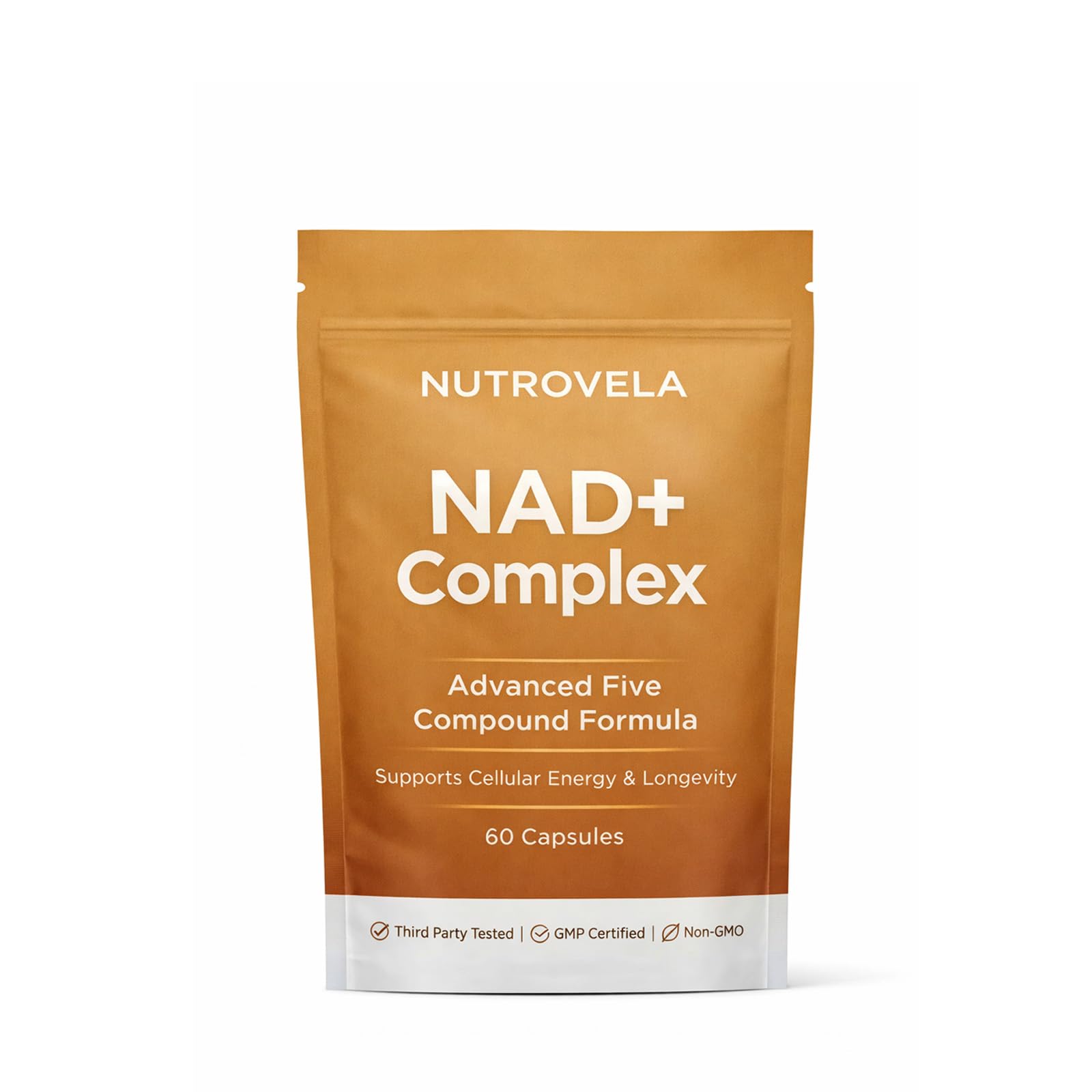 Saphily NUTROVELA NAD+ Complex Capsules, Cellular Energy Support, 60 Capsules