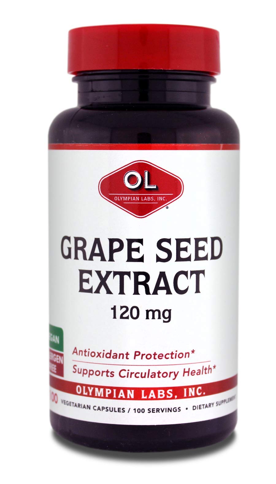 Olympian Labs Grape Seed Extract, Capsules, 100 Count