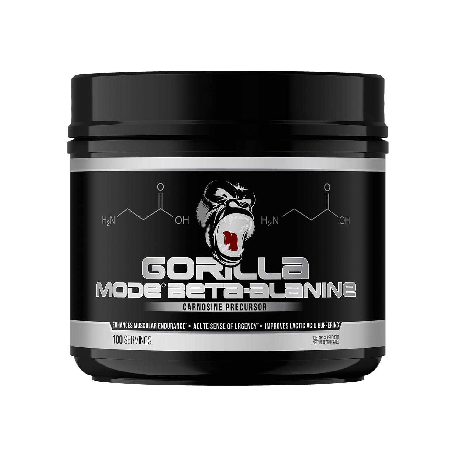 Gorilla Mind Beta-Alanine Carnosine Precursor, Enhanced Muscular Endurance Powder 6.77 Ounce