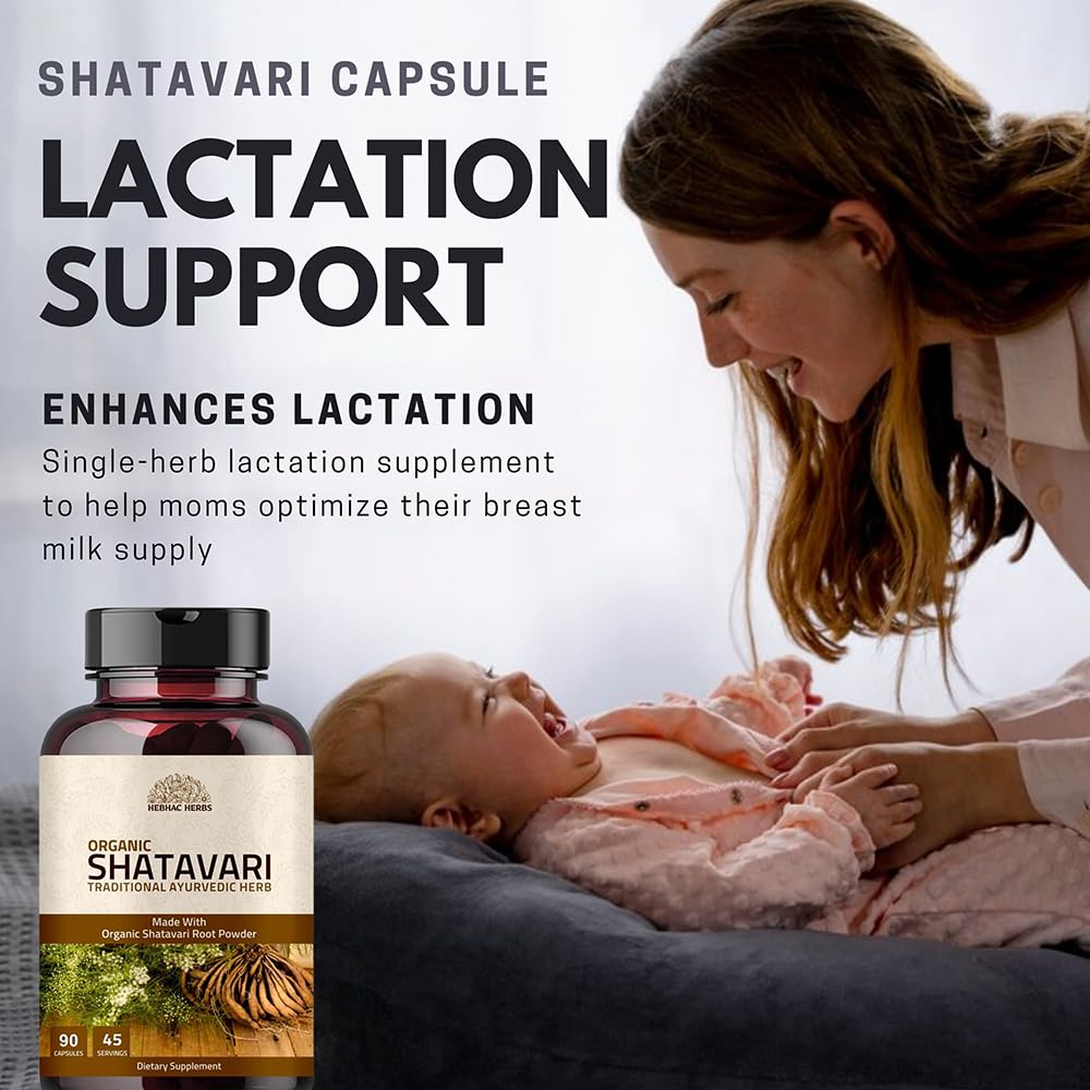 Hebhac Herbs Shatavari Capsules 1000mg, 90 Count