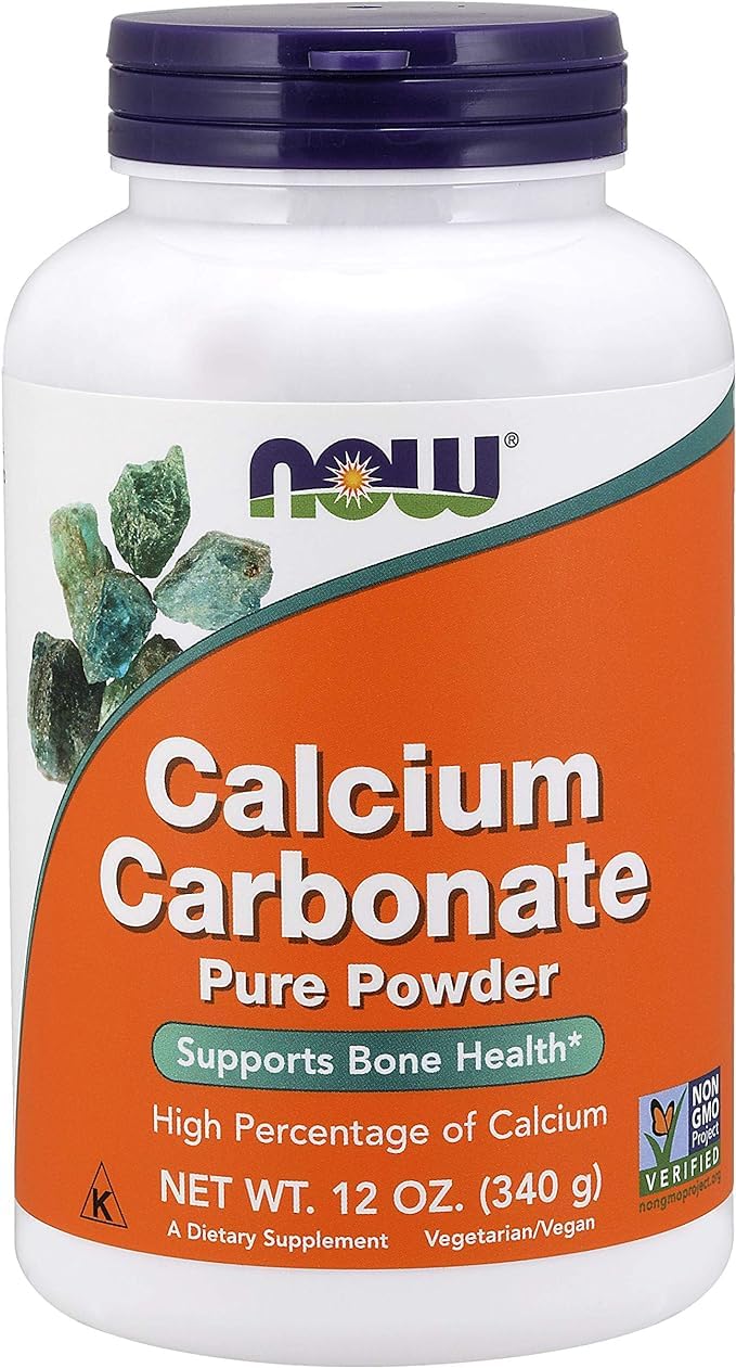 NOW Foods Calcium Carbonate Powder 2 Pack