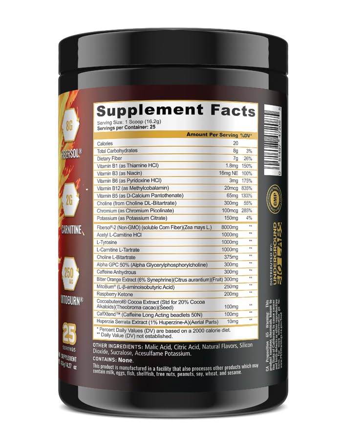 Underground Bio Labs Panda Burn MAX Pre-Workout Powder 14.27 oz