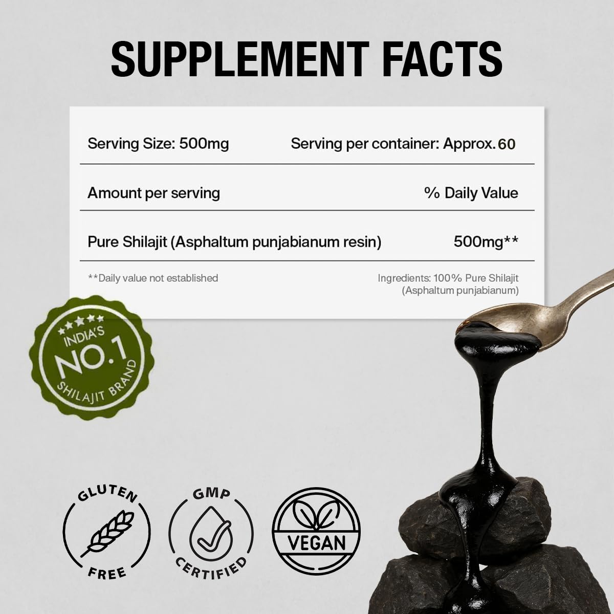 Kapiva Himalayan Shilajit Softgel 1 Count