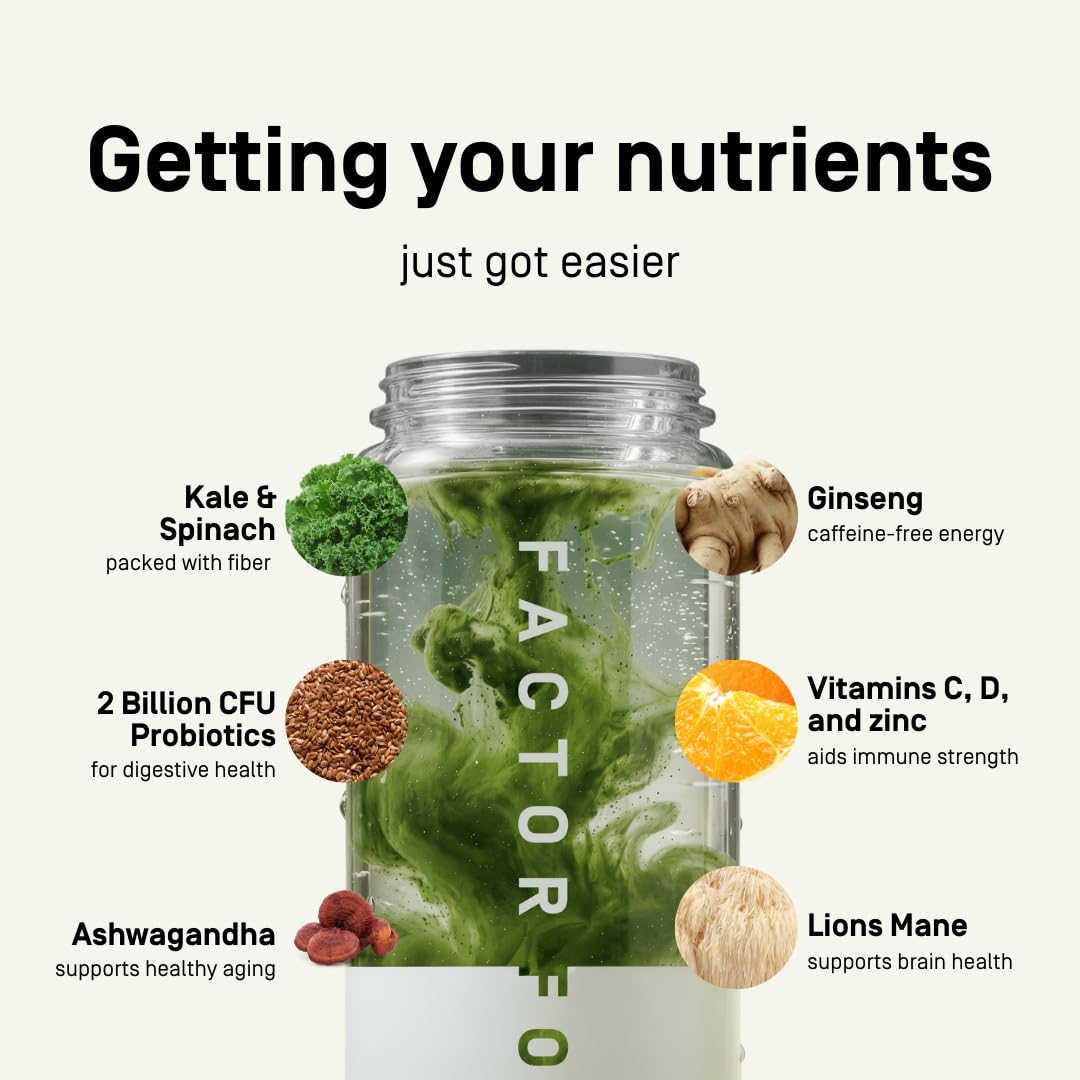 FACTOR FORM Daily Greens Superfood Powder, 30 Packets