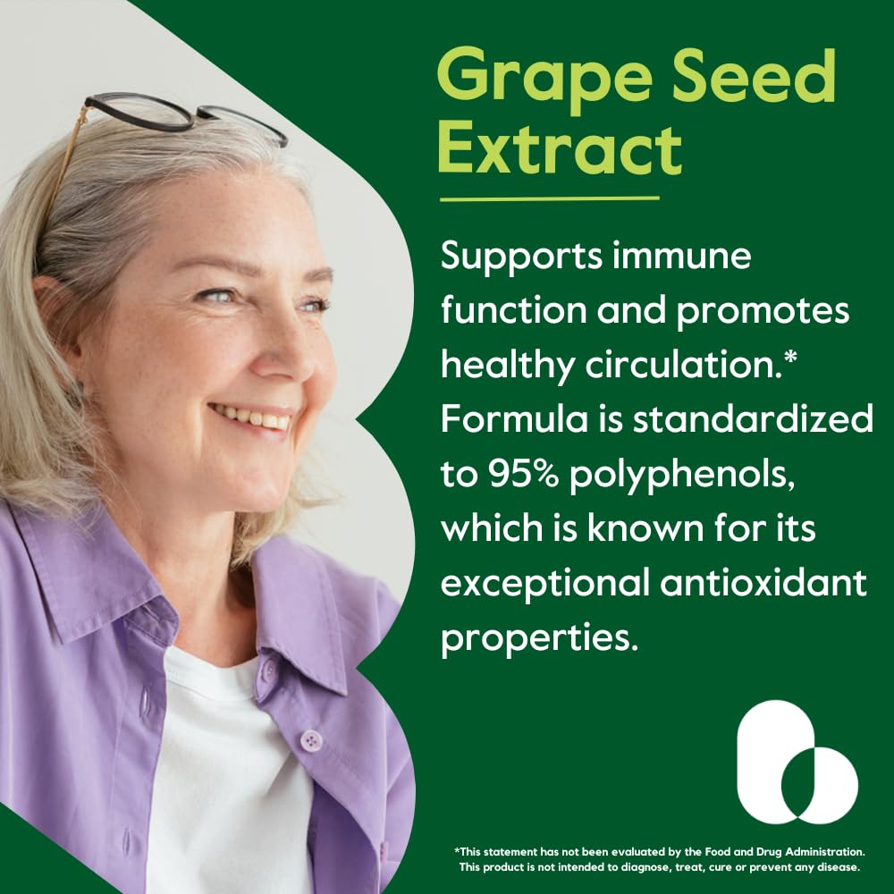 BESTVITE Grape Seed Extract 500mg Capsules 120 Count