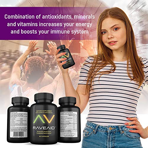 RaveAid Party & Rave Recovery Cure & Supplement 60 Capsules
