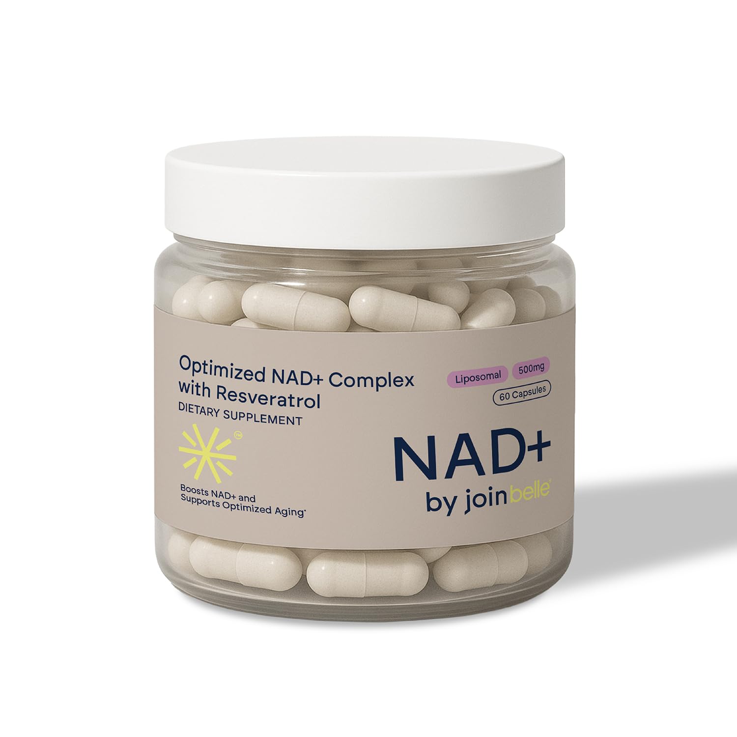 JoinBelle NAD+ and Resveratrol Liposomal Blend Capsules, 60 Capsules