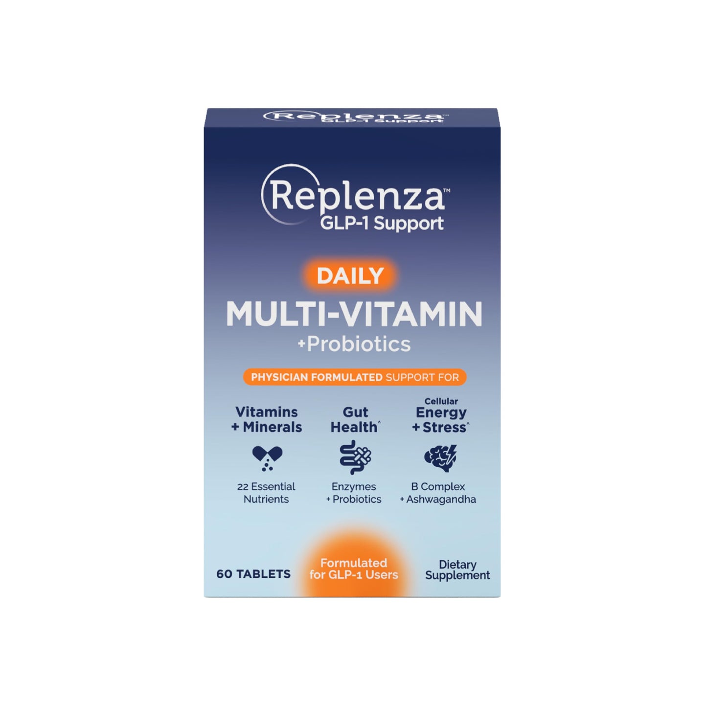 Replenza Daily GLP-1 Nutritional Support Supplement Tablet, 60 Tablets