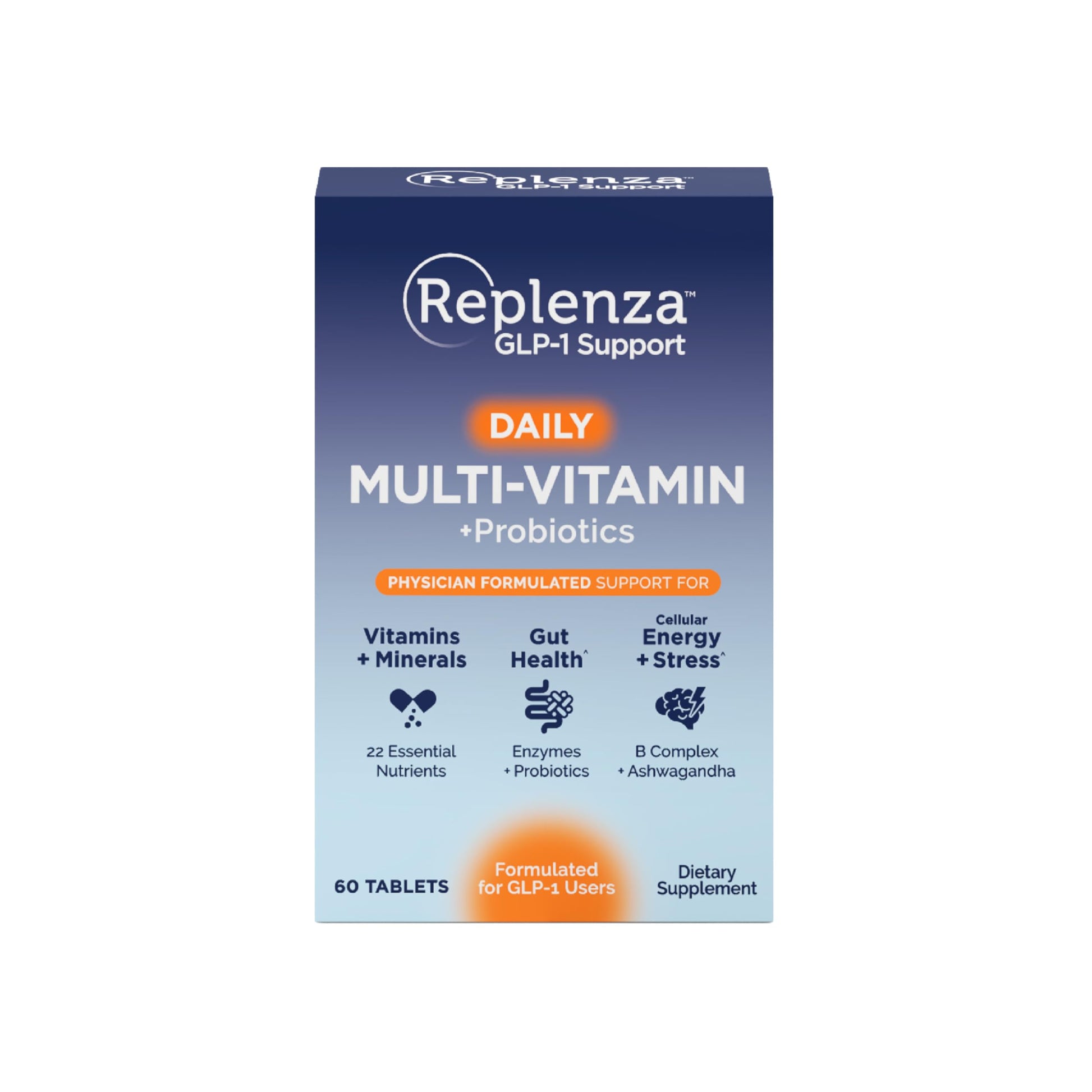 Replenza Daily GLP-1 Nutritional Support Supplement Tablet, 60 Tablets