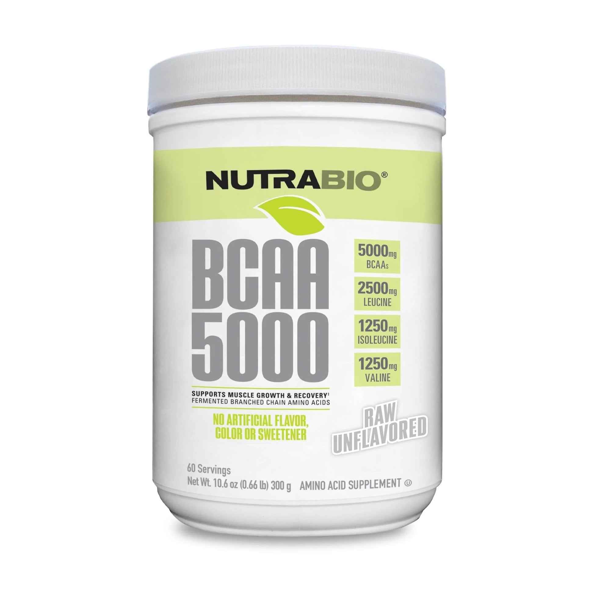 NutraBio BCAA 5000 Powder 10.58 oz