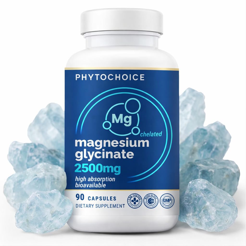 PHYTOCHOICE Magnesium Glycinate Capsules 2500mg, 90 Count