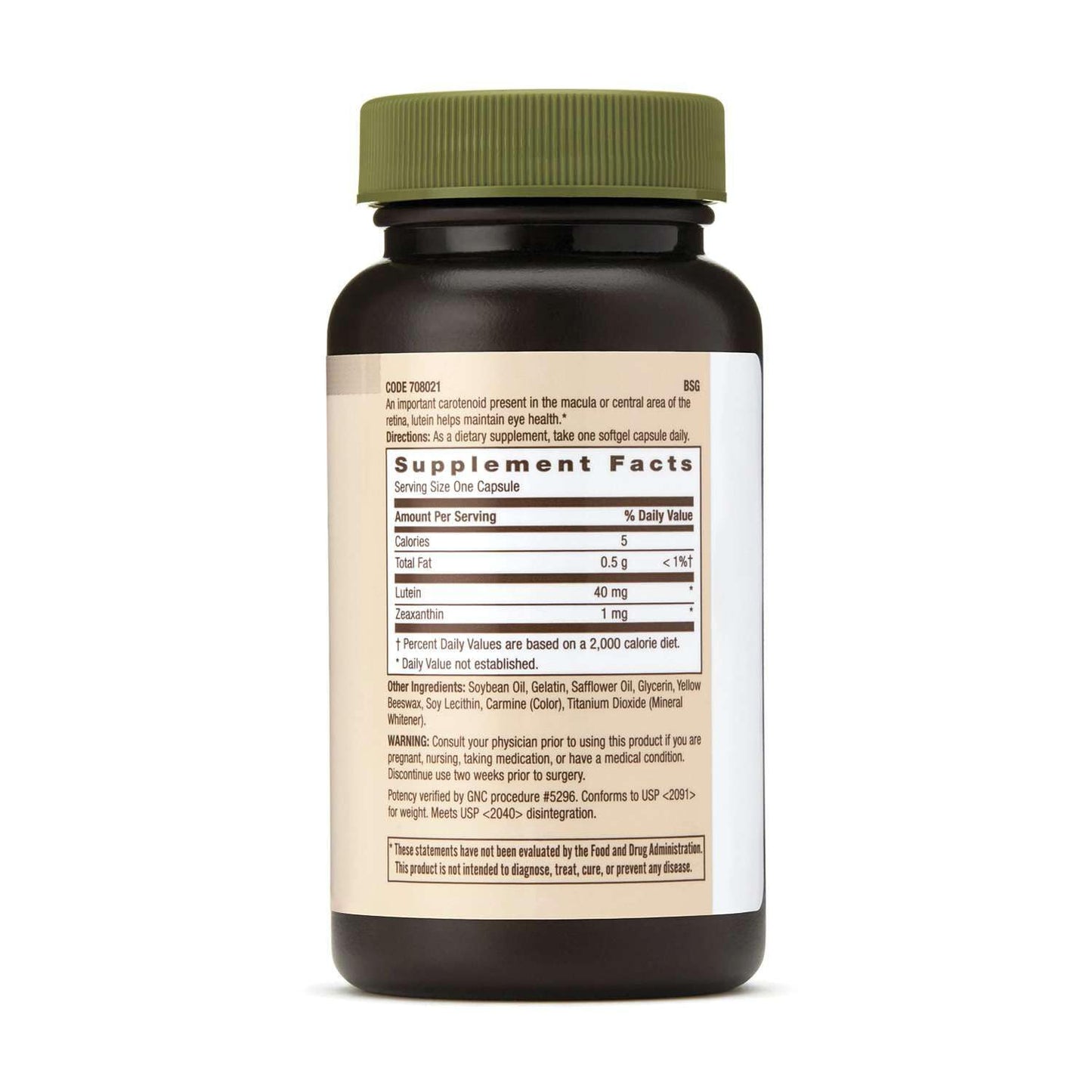 GNC Lutein 40mg Softgels 60