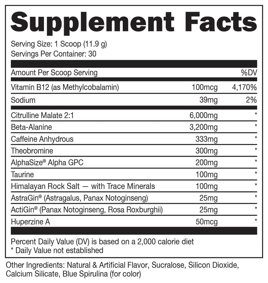 Bucked Up Woke HIGH STIM Pre Workout Powder 12.91 Ounce
