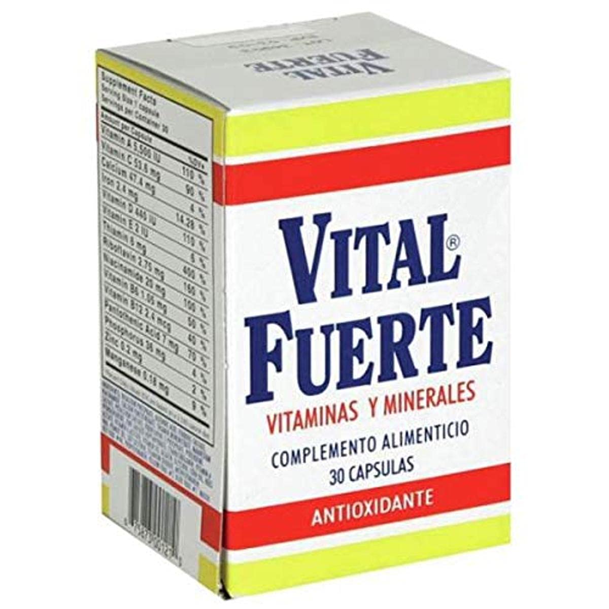 Sanar Vital Fuerte Vitamins and Minerals Supplement Capsule, 30 Count
