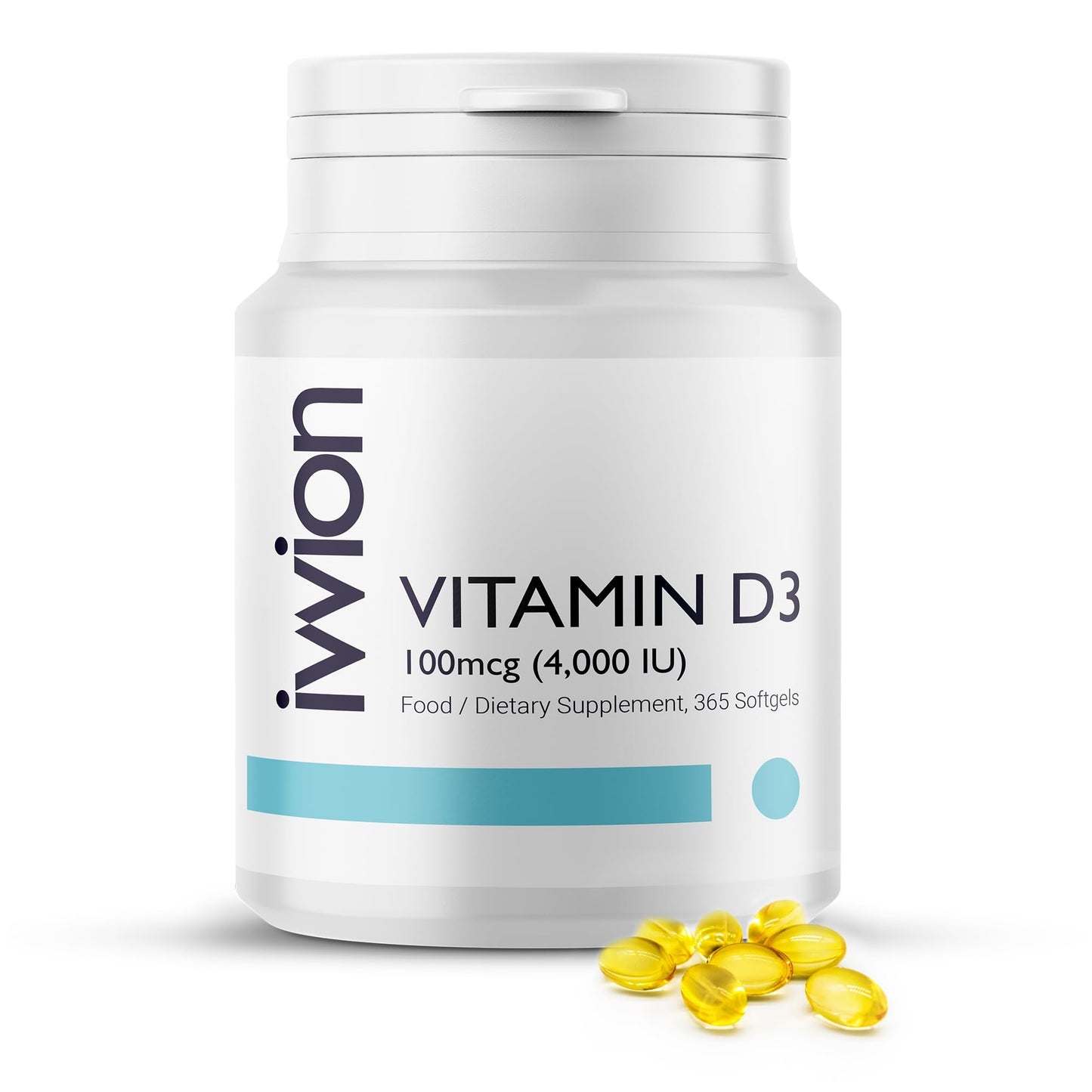ivvion Preservative-Free Vitamin D3 4000 IU (100 µg) Softgel 365 Count