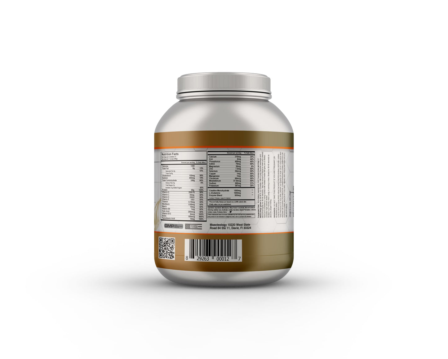 MUSCLEOLOGY Weight Gainer Whey Protein Powder Vanilla, 7.8 lb