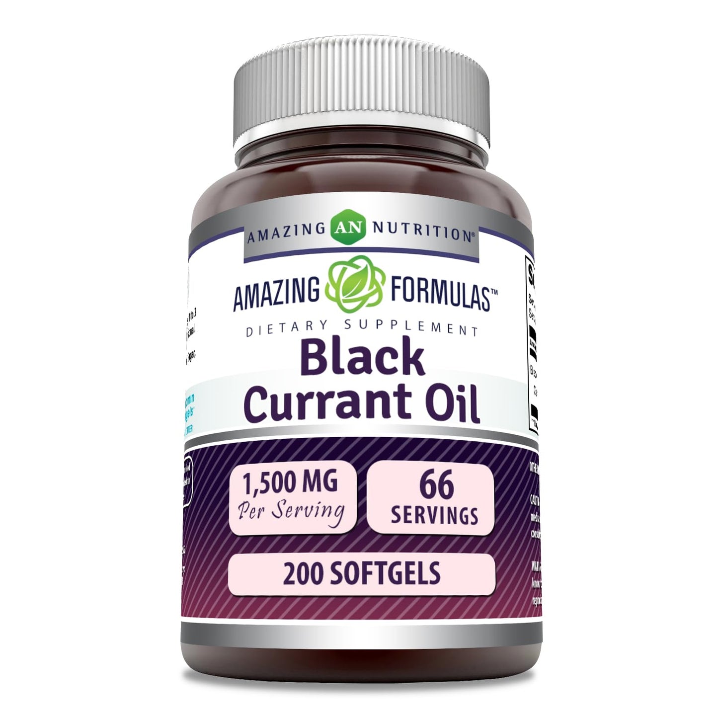 Amazing Nutrition Black Currant Oil 1500 Mg Per Serving Softgels, 1 Count