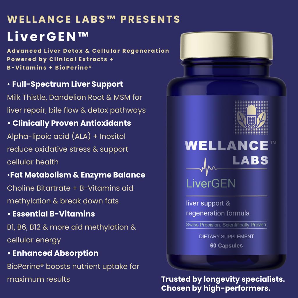Wellance Labs LiverGEN Advanced Liver Support Capsules 90 Count