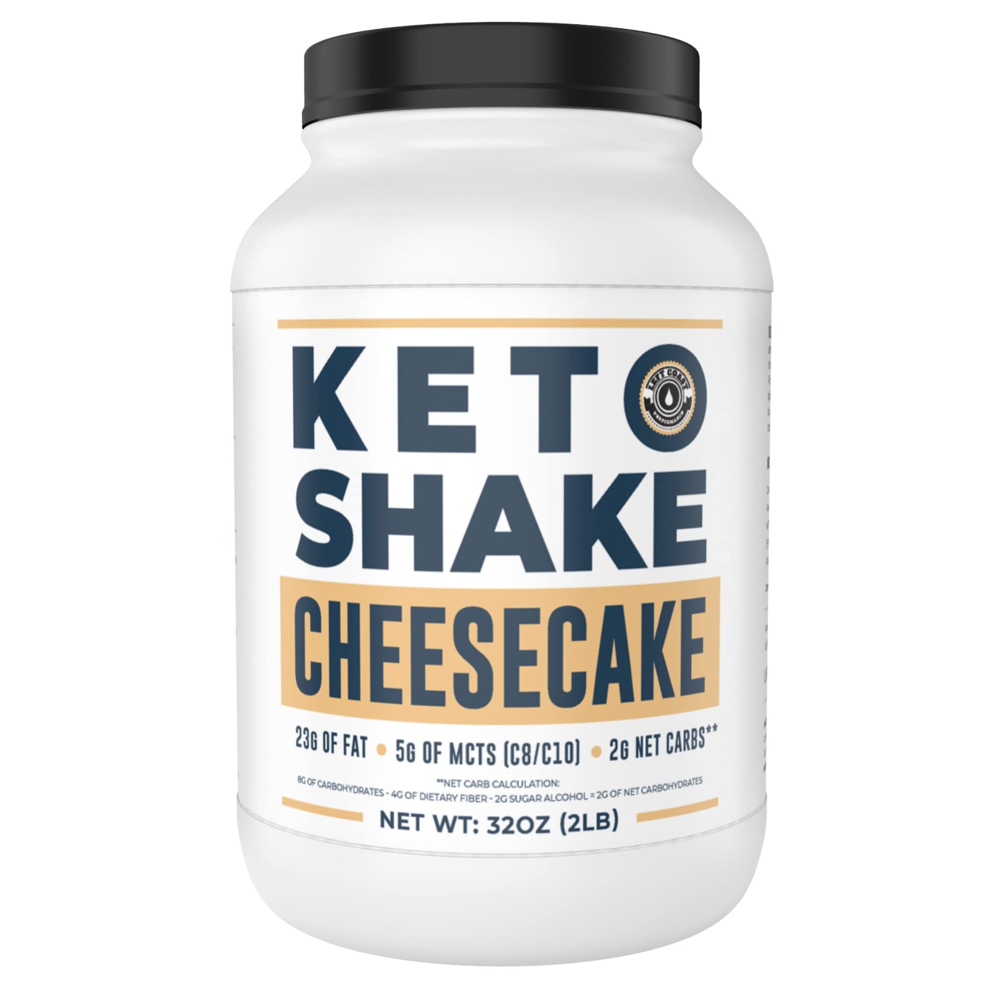 Left Coast Performance Cheesecake Keto Meal Replacement Shake Powder, 32 oz