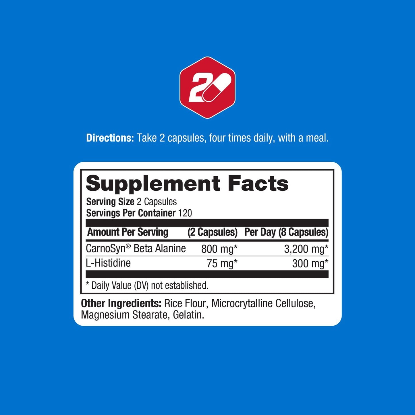 ProLab Beta Alanine Extreme with Carnosyn 3200mg High Potency Capsules, 240 Count