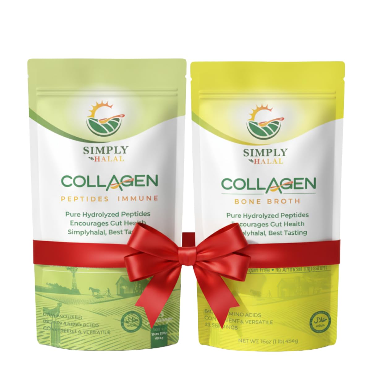 Simply Halal Collagen & Bone Broth Collagen Combo Protein Powder, 48