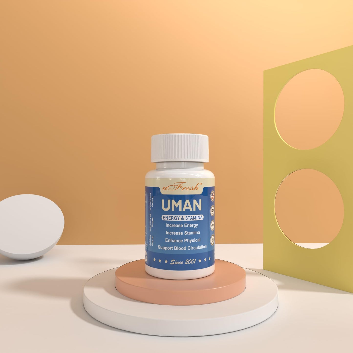 uFresh Uman Energy & Stamina Dietary Supplement 1 Capsule