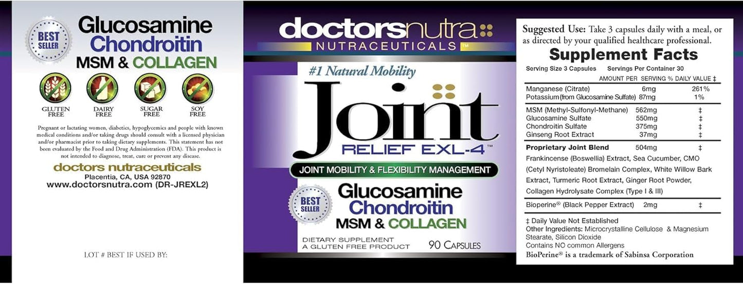 Doctors Nutra Nutraceuticals Joint Support Supplement 180 Capsules