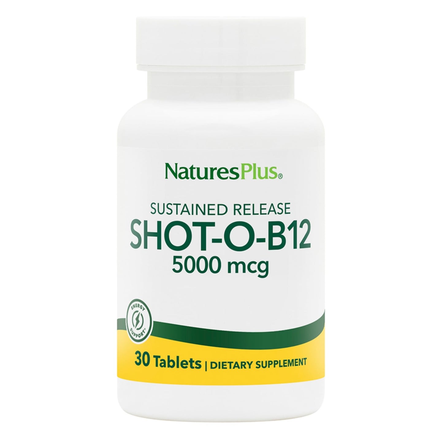 NaturesPlus Shot-O-B12 5000 mcg Sustained Release Tablet 30 Count